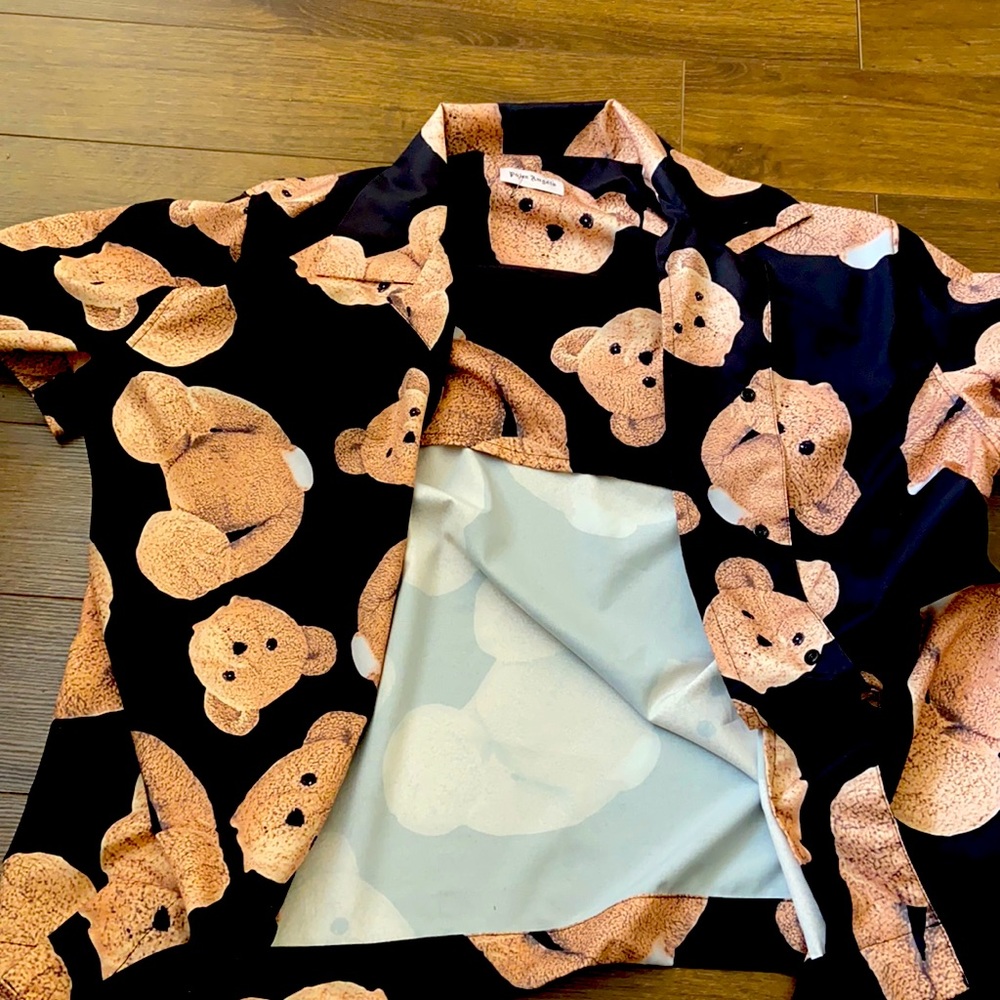 PALM ANGELS: KILL THE BEAR SHIRT , SIZE: LARGE ,